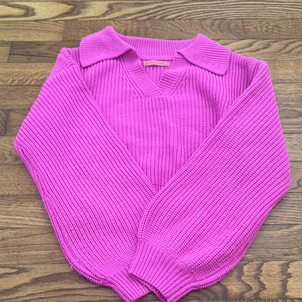 Magenta crop sweater
